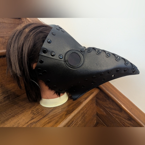 Plague Doctor Retro Bird Mask Gothic Steampunk Cosplay Halloween Black OS - Picture 8 of 10